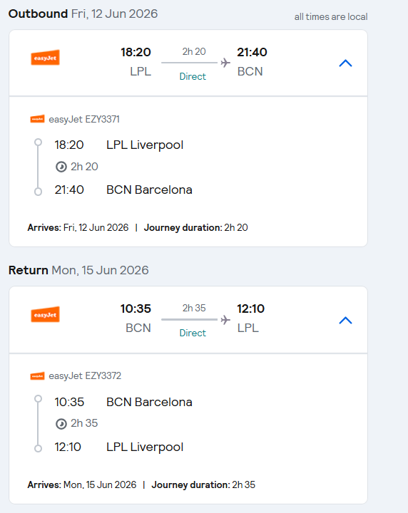 F1 Package Barcelona 2026 (from UK)