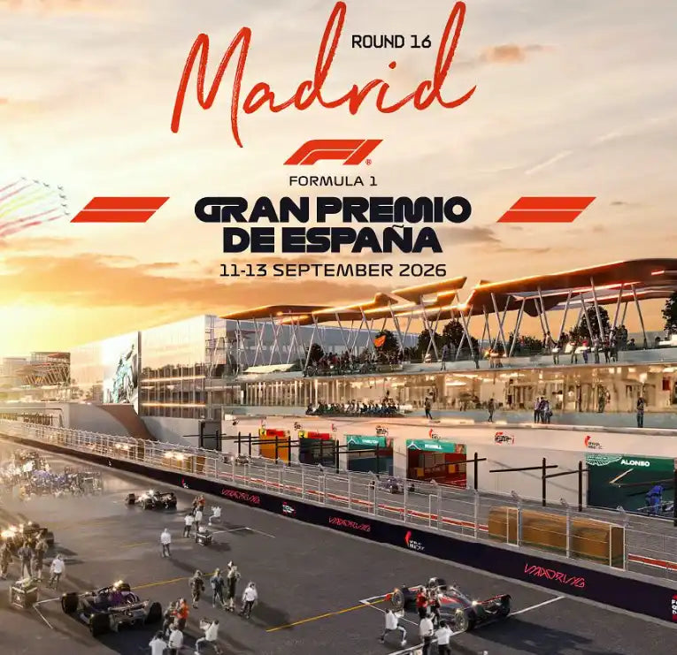 A promotional poster for the Formula 1 Gran Premio de España in Madrid, scheduled for September 11-13, 2026.